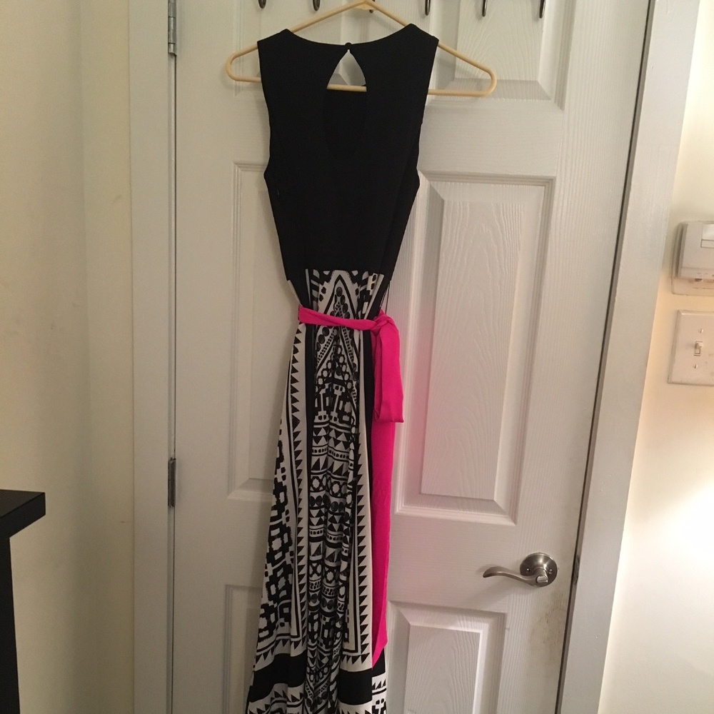 Eliza J Scarf Print Dress with Sash